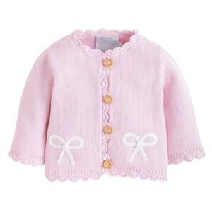 Little English Crochet Knit Bow Cardigan